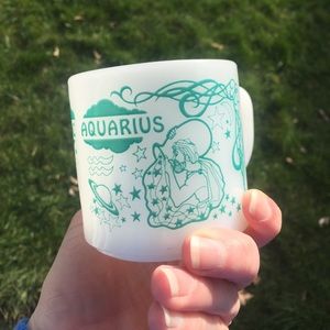Vintage Federal Glass Company zodiac mug